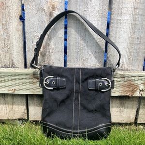 Vintage Soho Coach black over the shoulder purse